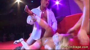 Wild porn stage fuck orgy